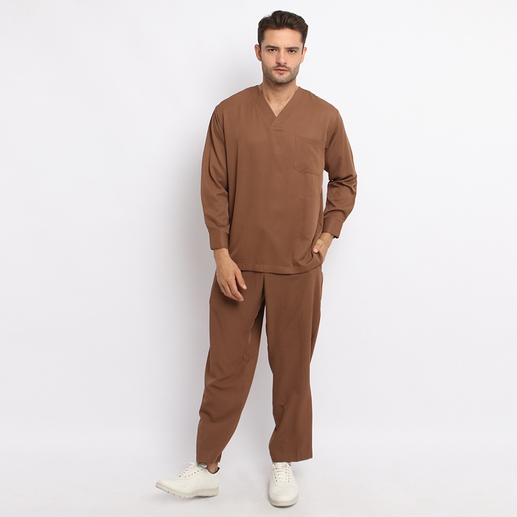 Baju Jaga VLS Scrubs on Call Stretchy Lengan Panjang