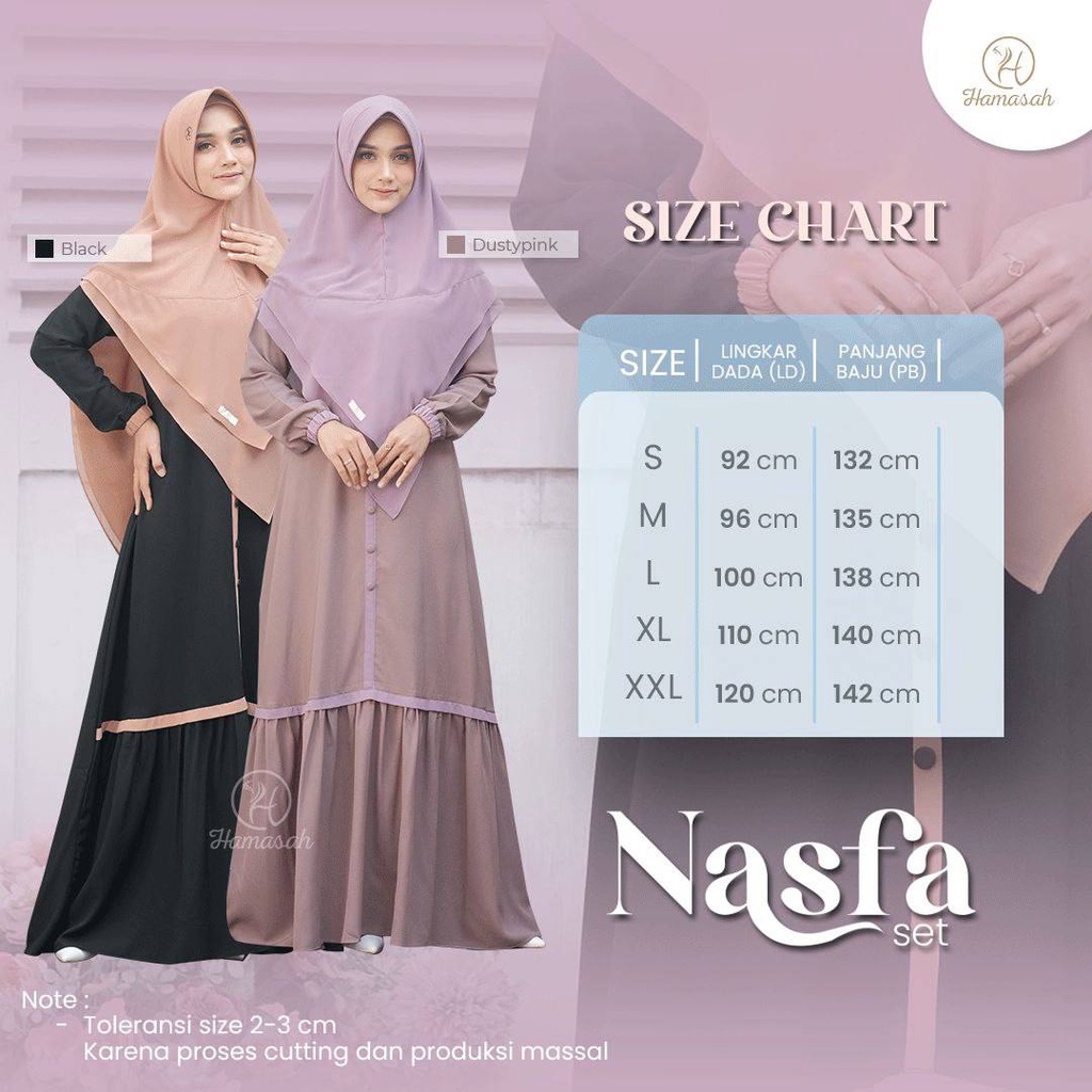 Gamis dewasa Nasfa Series by Hamasah