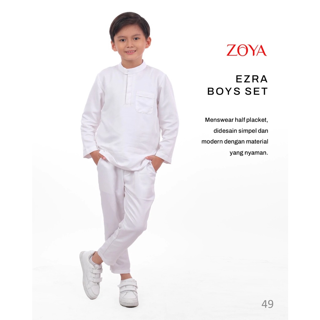 BAJU BUSANA ANAK COWOK EZRA BOSY SET KIDS BY ZOYA
