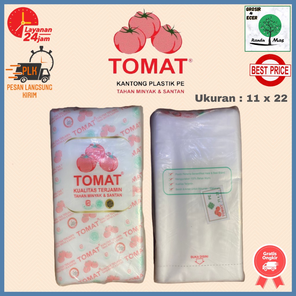 Plastik Pe Merk Tomat 11 x 22 Plastik Bening Murah Plastik Es Mambo Plastik Es Plastik Sambal Murah