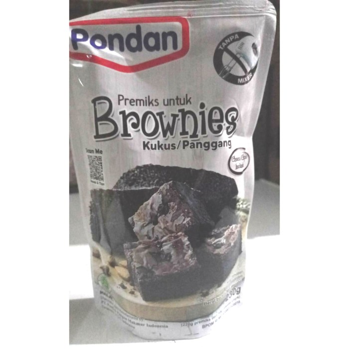 

PONDAN PREMIKS BROWNIES KUKUS / PANGGANG 230 GR (tanpa mixer)