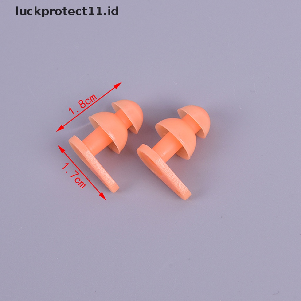 &lt; Luckprotect11. &lt; Luckproteksi1 Pasang Earplugs Bahan Silikon Tahan Air Untuk Olahraga Air