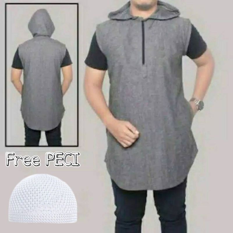 ROMPI SWEATER MUSLIM SHOLAT ROSAL POLOS / JAKET ROMPI SHOLAT / BAJU SHALAT PRIA MURAH / BAJU KOKO LA