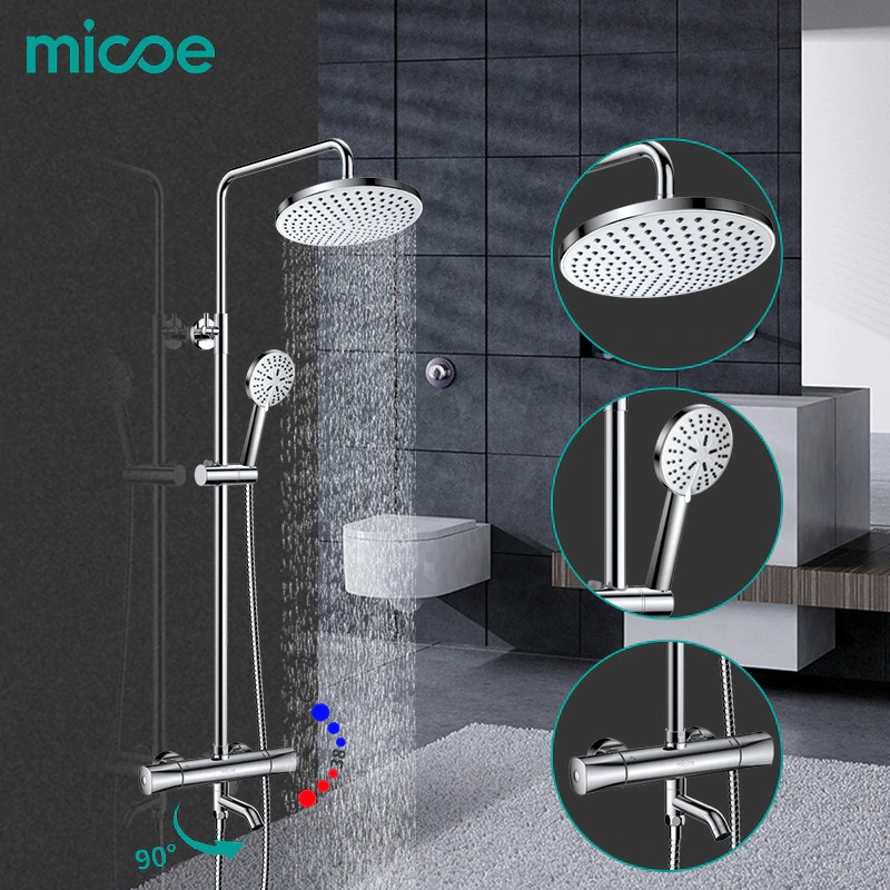 Micoe Bathroom Rainfall Shower Set Intelligent Thermostatic Bath