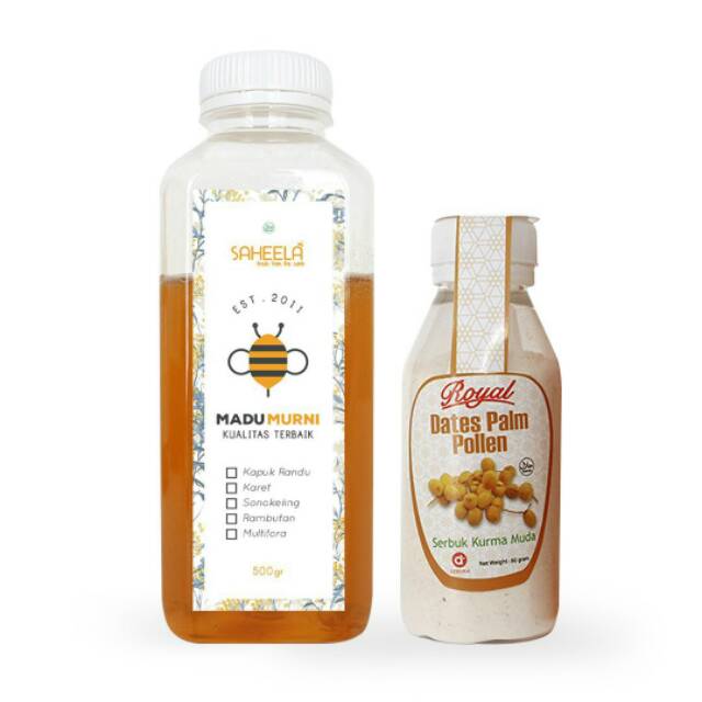 

Paket Promil “Serbuk Kurma Muda 60g+ Madu Murni 500g”