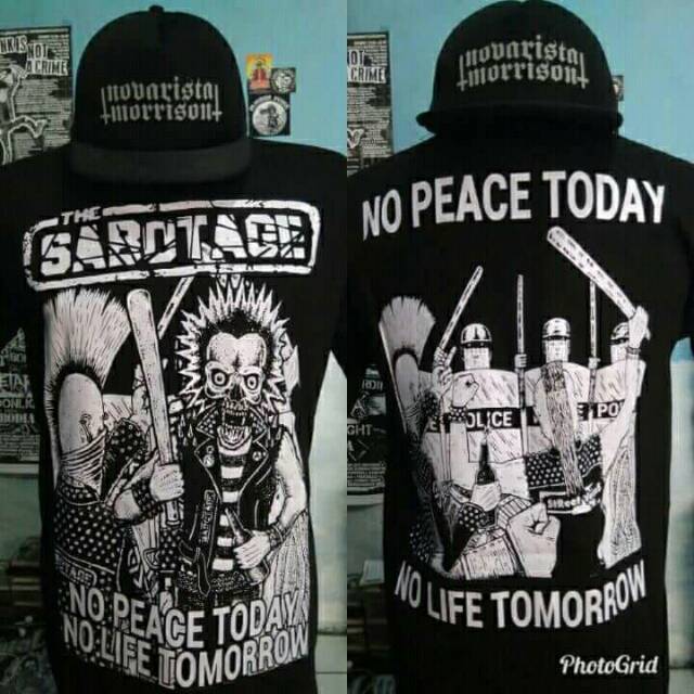 Kaos punk kaos band kaos murah The Sabotage