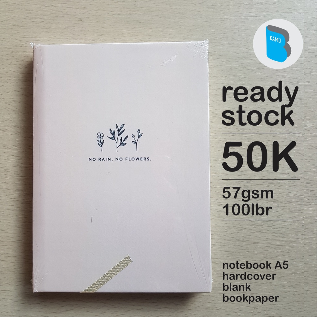 

[HARDCOVER 57gsm] Notebook A5 Buku Tulis Catatan Jurnal Bookpaper - Rain Flower