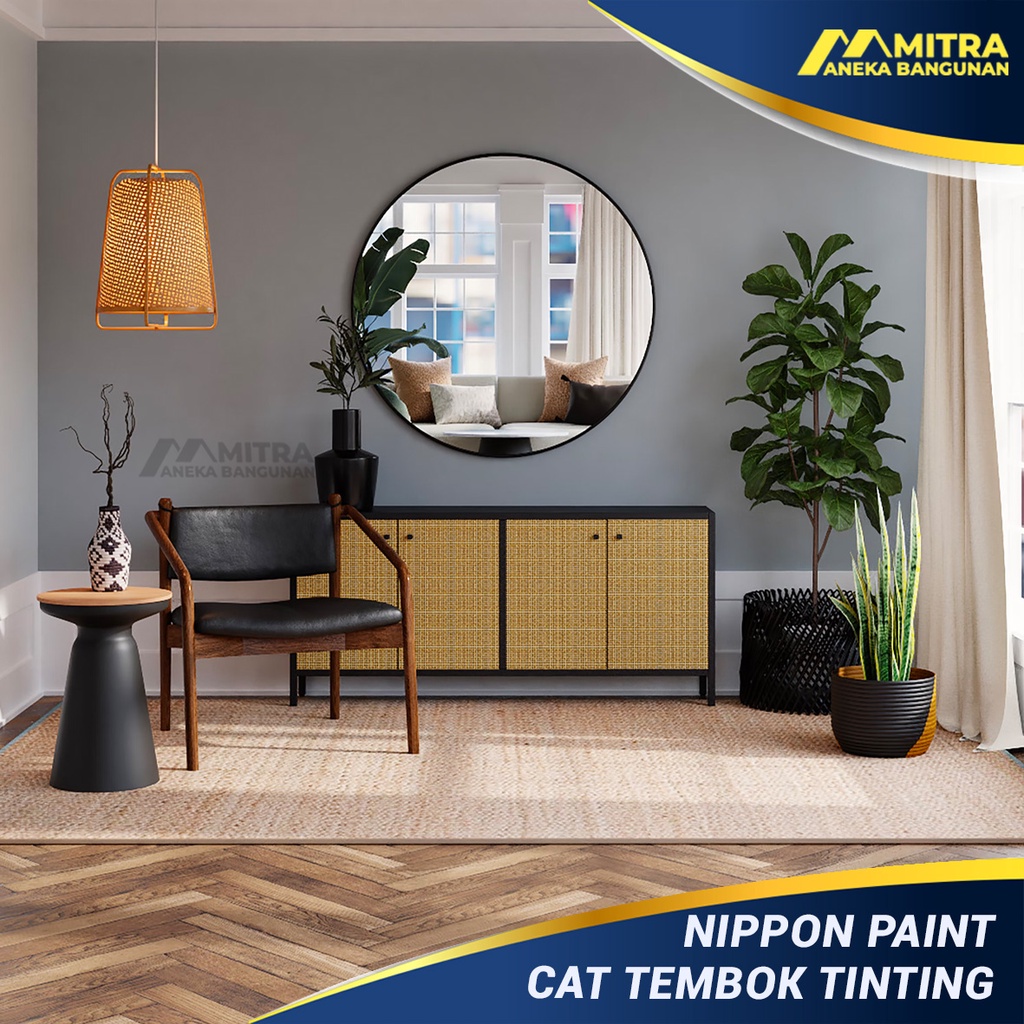 CAT TEMBOK EKSTERIOR INTERIOR NIPPON PAINT GRAY BLOCK NP N 2011 T / VINILEX ELASTEX SPOTLESS / ABU-A