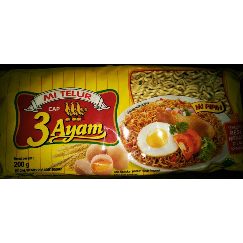 

mi telor 3 ayam