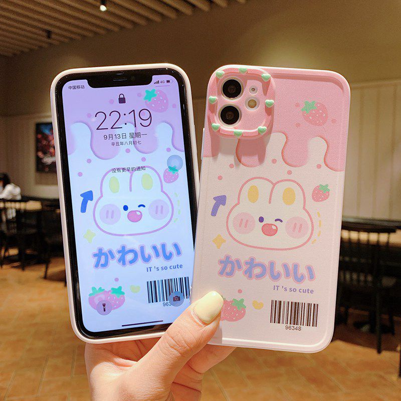 Lovely ICE Bunny &amp; Bear Soft Case OPPO A53 A33 A31 A5 A9 2020 A16 A54 A55 A74 A15 A15S A3S A52 A92 A57 A39 F1S F9 Pro A7 A5S A12 A11K F11 K3 K5 Reno 4 5 F 6 Realme C1 X XT Casing VIVO Y11 Y12 Y12i Y15 Y17 Y12S Y20 Y20S Y50 Y30 Y30i Y83 Y81 Y91C Y93