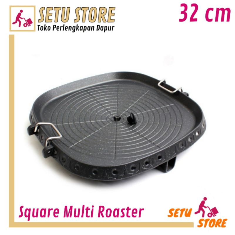 Multi Square Roaster 32cm Wajan Panggangan Daging Barbeque Wajan Bulgogi Mnlti-Roster Pan