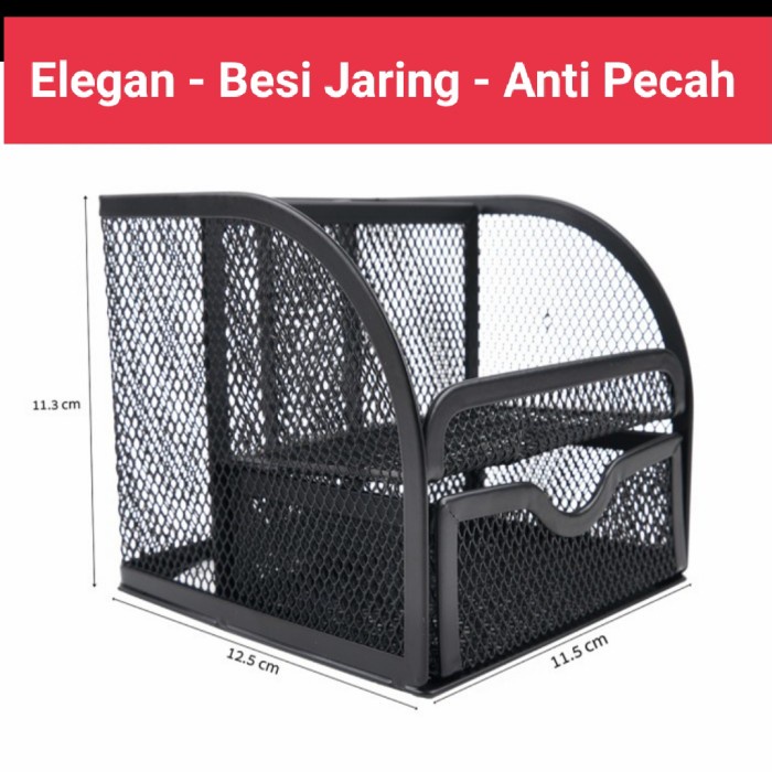 

Cuci Gudang Desk Set Pen Holder Tempat Alat Tulis Jaring Jala Ds-18 Bergaransi