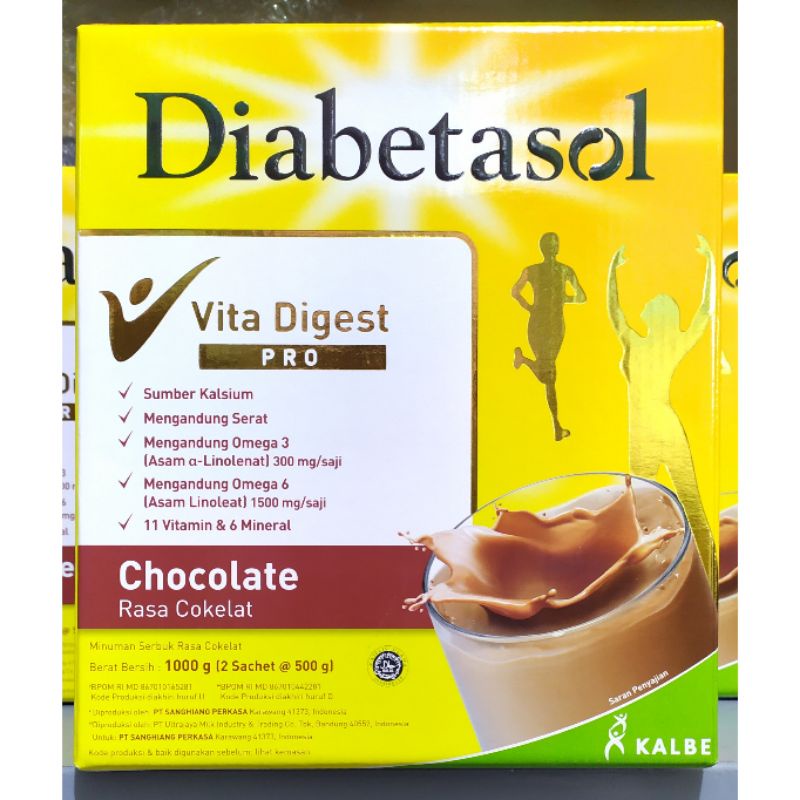 

Diabetasol Chocolate 1000g - Rasa Cokelat Coklat 1000gr 1kg