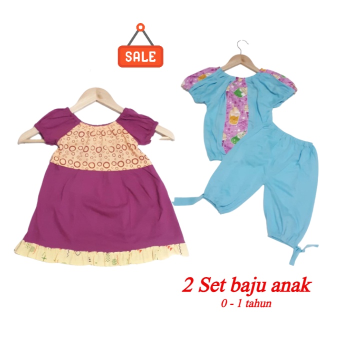 PROMO SPESIAL 2 Set Baju Bayi Perempuan Kekinian Lucu 2 12 bulan