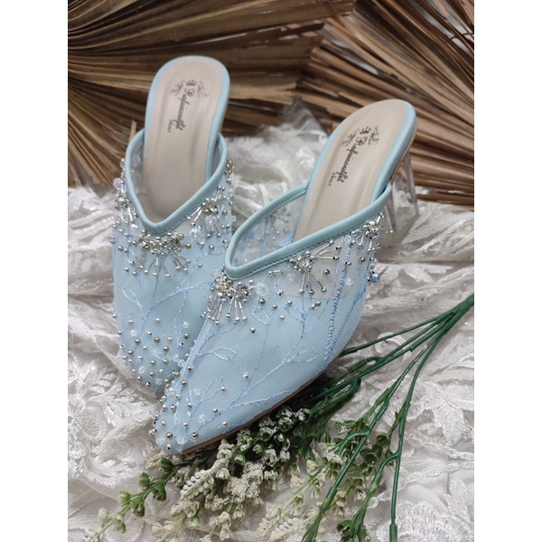 sepatu wanita rullye babyblue 7cm kaca