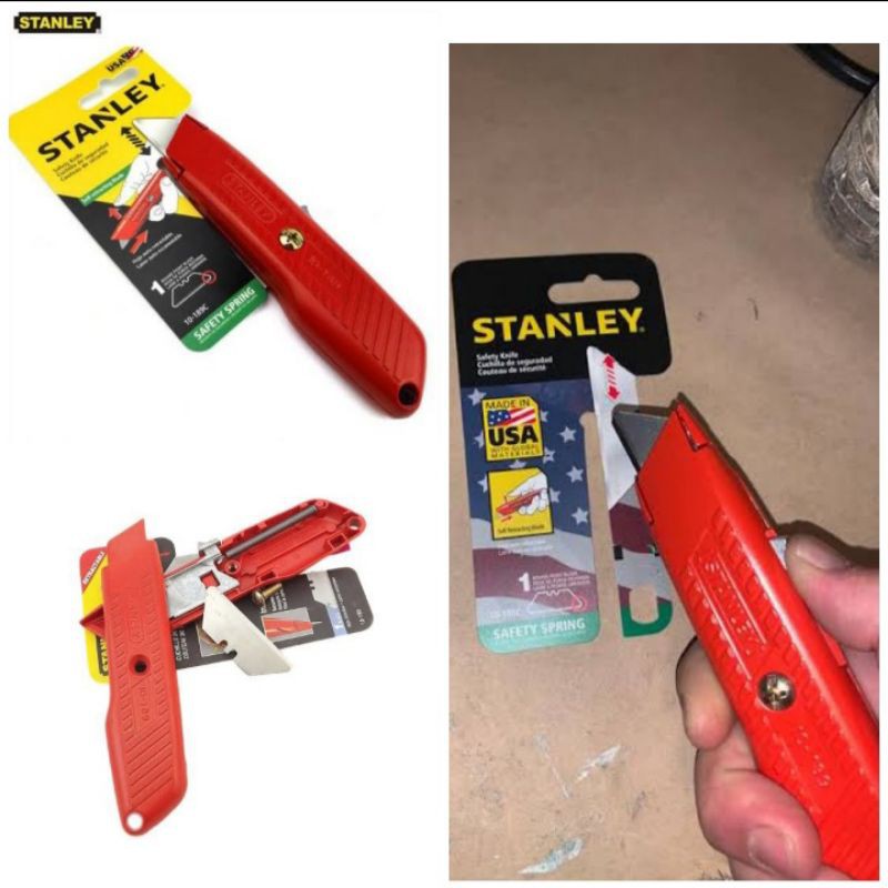 

Pisau Cutter 6" Utility Stanley 10-189C Interlock safety Utility Knife Cutter