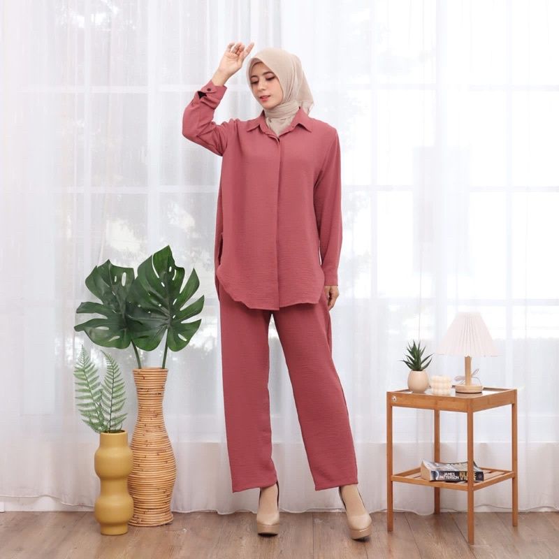 Setelan Wanita - One Set Crinkle Best Trendy