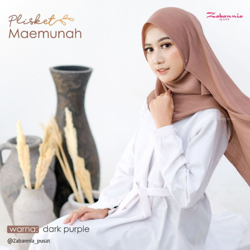 HIJAB PASHMINA PLISKET FULL  MAEMUNAH || ORI ZABANNIA