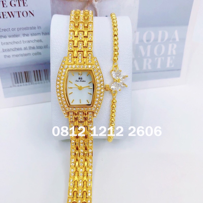 Jam Tangan Bee Sister Square Asli Mewah Versi Korea