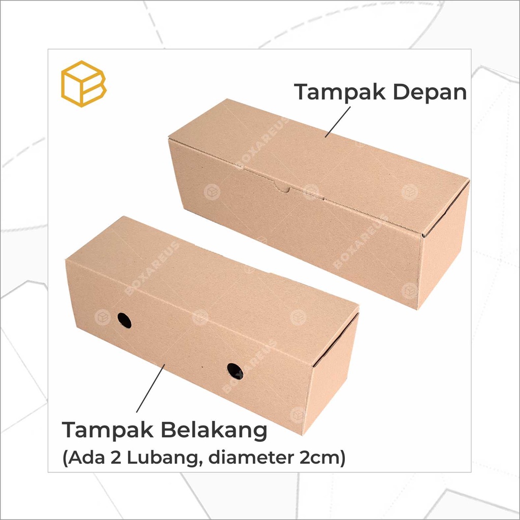 Box Packaging Corrugated Dus Kardus Roll Cake Kemasan Kue Roti | PZ101031 (10 pcs)