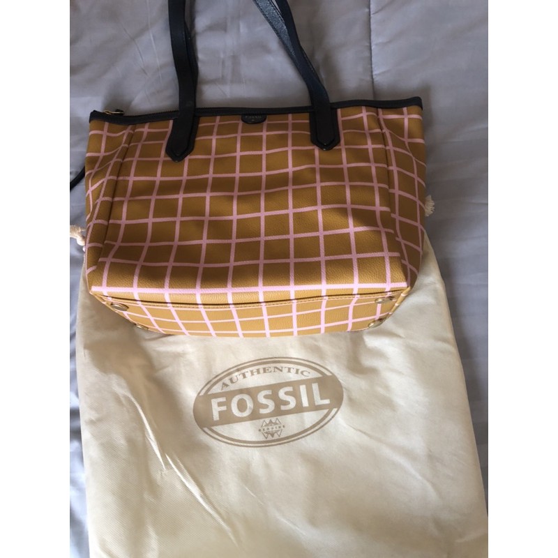 Fossil Sydney Shopper Mustard Gold ORIGINAL