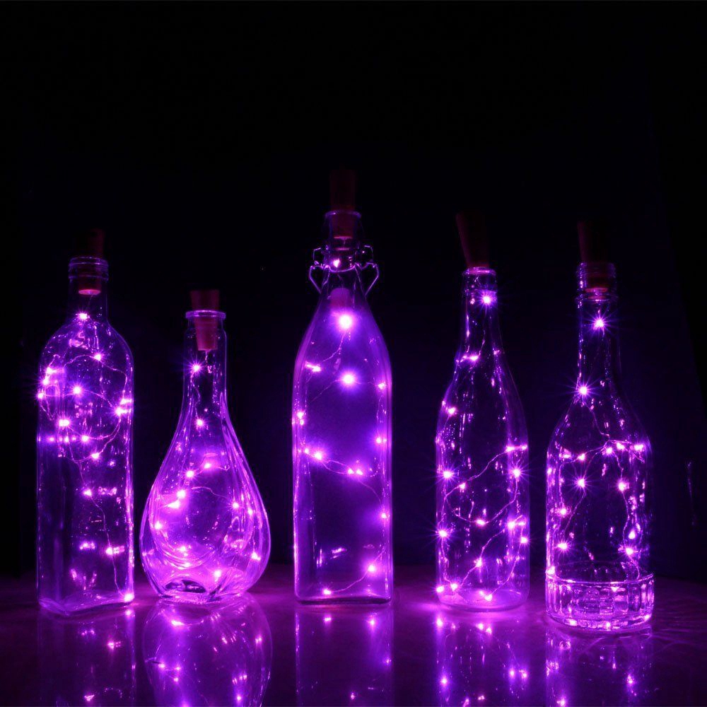 10/15/20 LED Cork Shaped Night Starry Fairy Light String Light Bottle Lamp Wine