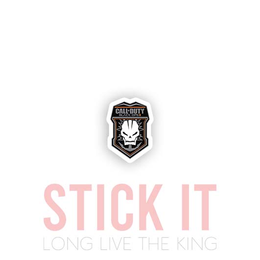 

Stiker sablon setrika DTF kaos baju sticker vinyl Call of Duty Black OPS 2 gamer 123