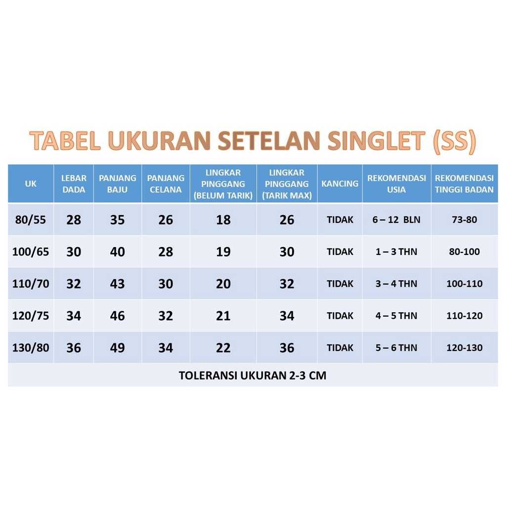 SETELAN ANAK LAKI-LAKI / SETELAN SINGLET ANAK / PAKAIAN ANAK MURAH / SETELAN SANTAI ANAK 0-5TAHUN