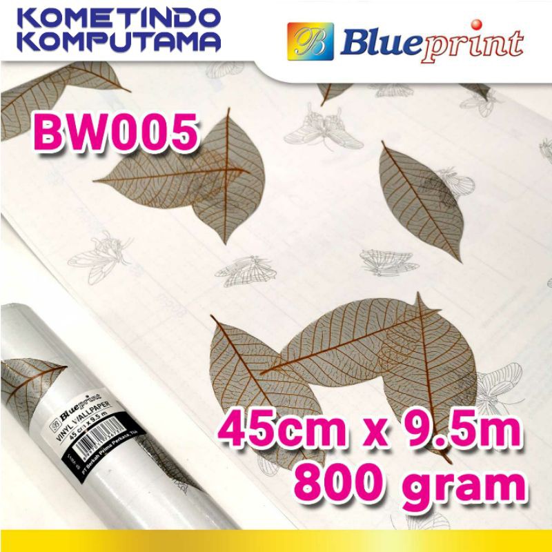 BW005 Wallpaper Sticker Vinyl Dinding BLUEPRINT 45Cm x 9,5M Varian BW005 - Wallpaper Dinding