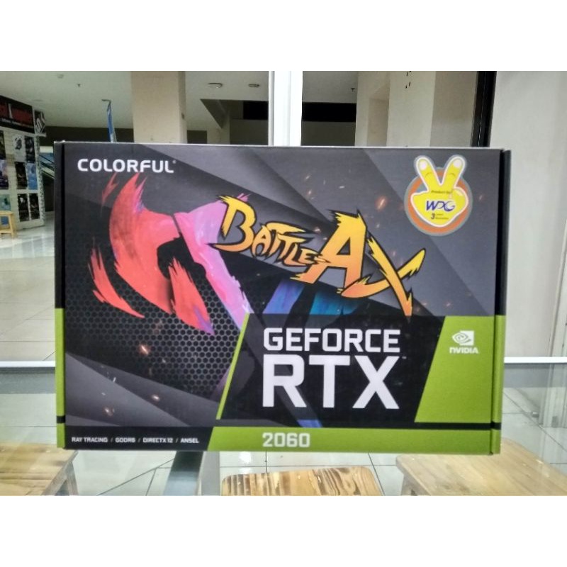 Vga card pc Colorful Nvidia Geforce Rtx 2060 6gb ddr6 siap rakit gaming mining adik 3060 Non ti LHR
