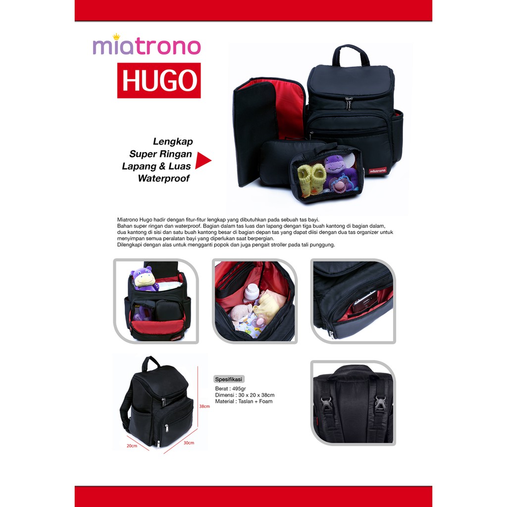 Miatrono HUGO Diaper Bag - Tas Bayi