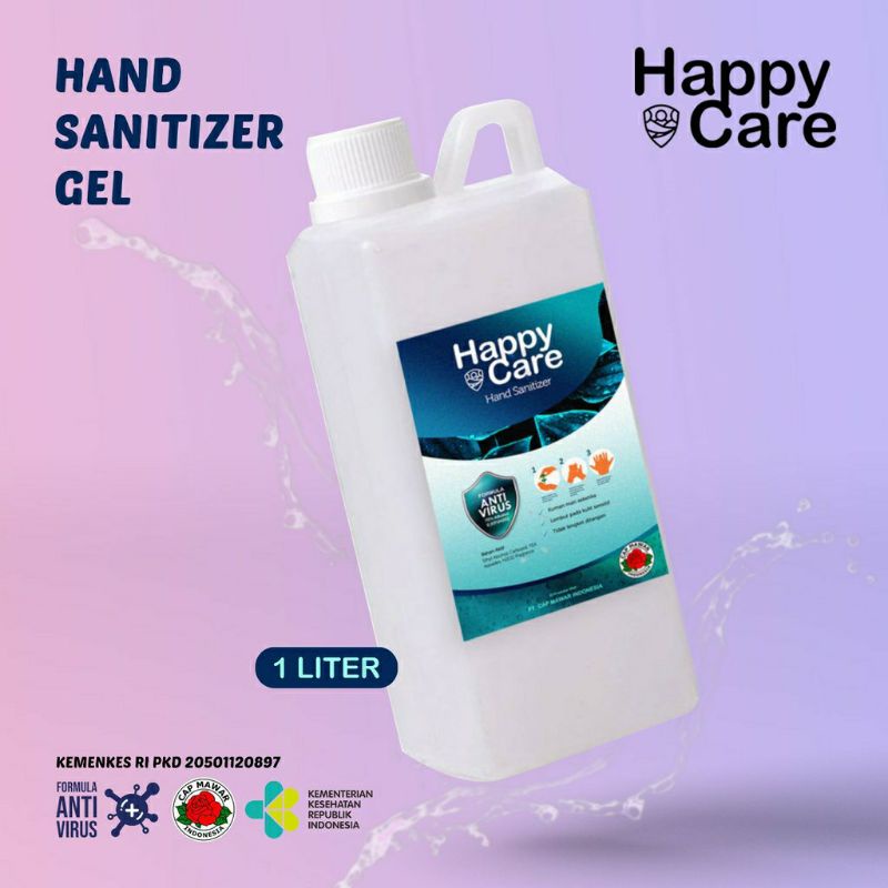 Happy care HAND SANITIZER pump 500 ml ANTI SEPTIK GEL neotech 1 liter ANTISEPTIK GEL snap clean 1L