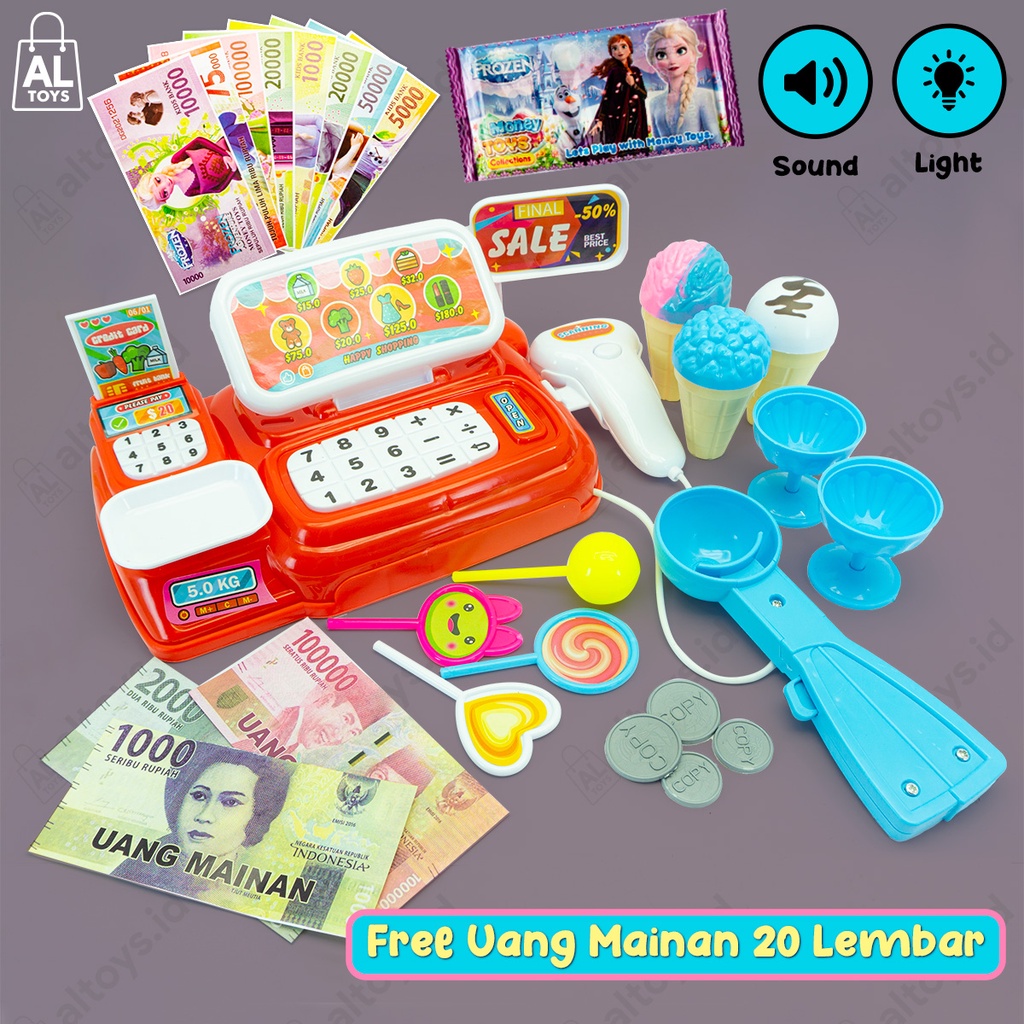 MAINAN MESIN KASIR CASH REGISTER TOY MURAH SUARA LAMPU Cash Register Fast Food / Cash Register Ice C