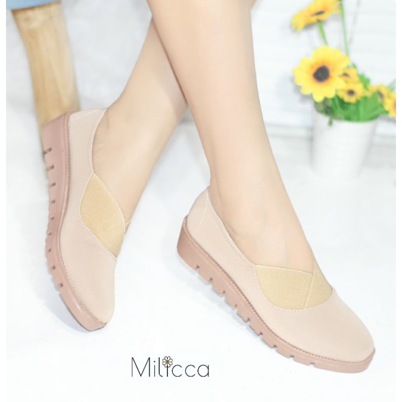 Milicca Sepatu Slip On Kekininian Kasual Dewasa Wanita Terlaris Salina