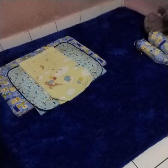 [lantai]karpet Bulu Rasfur 200 X 150 Tebel 4cm Anti Slip Isi Busa Empuk Anti Rontok