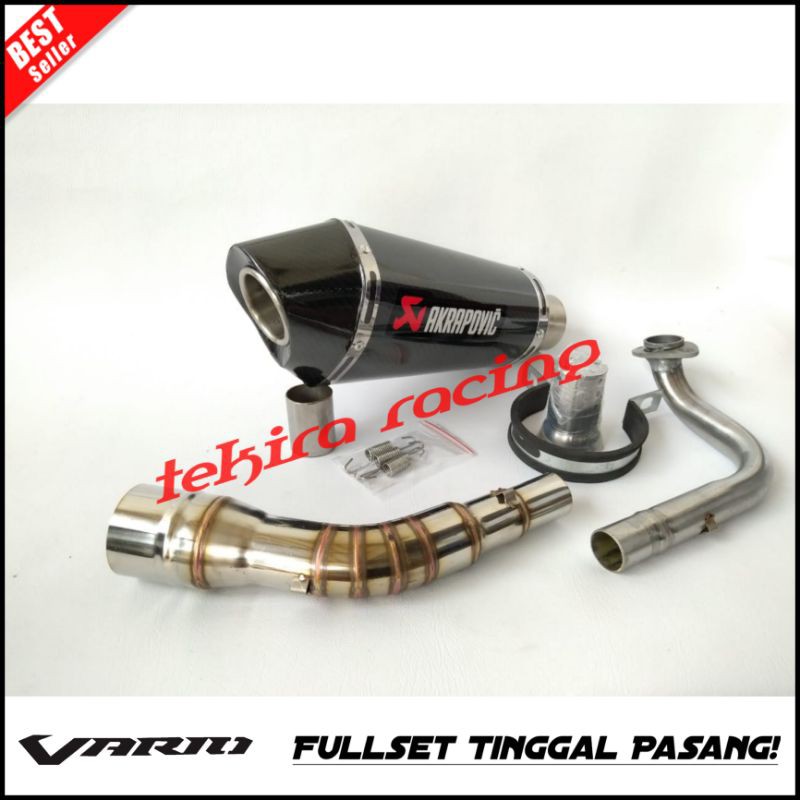 Knalpot Racing Akrapovic Short Carbon Full System All New Vario 150 125 Keyless Led Bohlam 110 eSP T