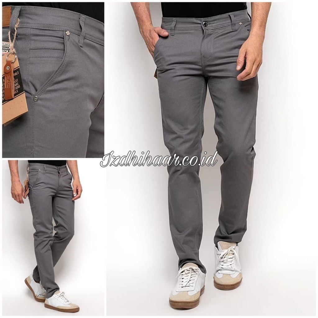 Celana Chino Katun Panjang Pria Slimfit Original Bageler