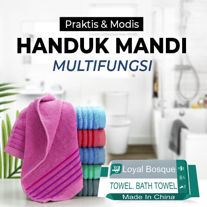 Handuk Mandi / Handuk Kecil / Handuk Serbaguna / Handuk Anak / H32 / H32T/ Handuk Polos Garis Kecil Kualitas Import Arjuna