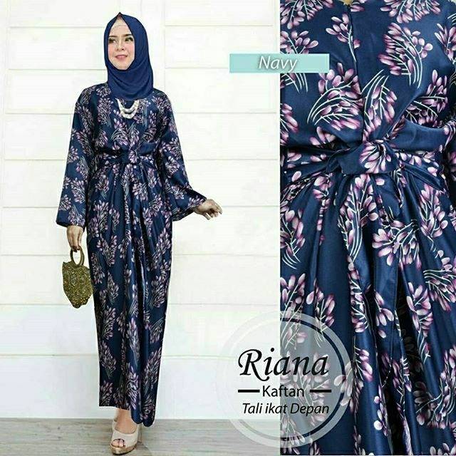 HI- A04 maxi kaftan riana White maxi bahan maxmara mdl ikat depan  fit xl
