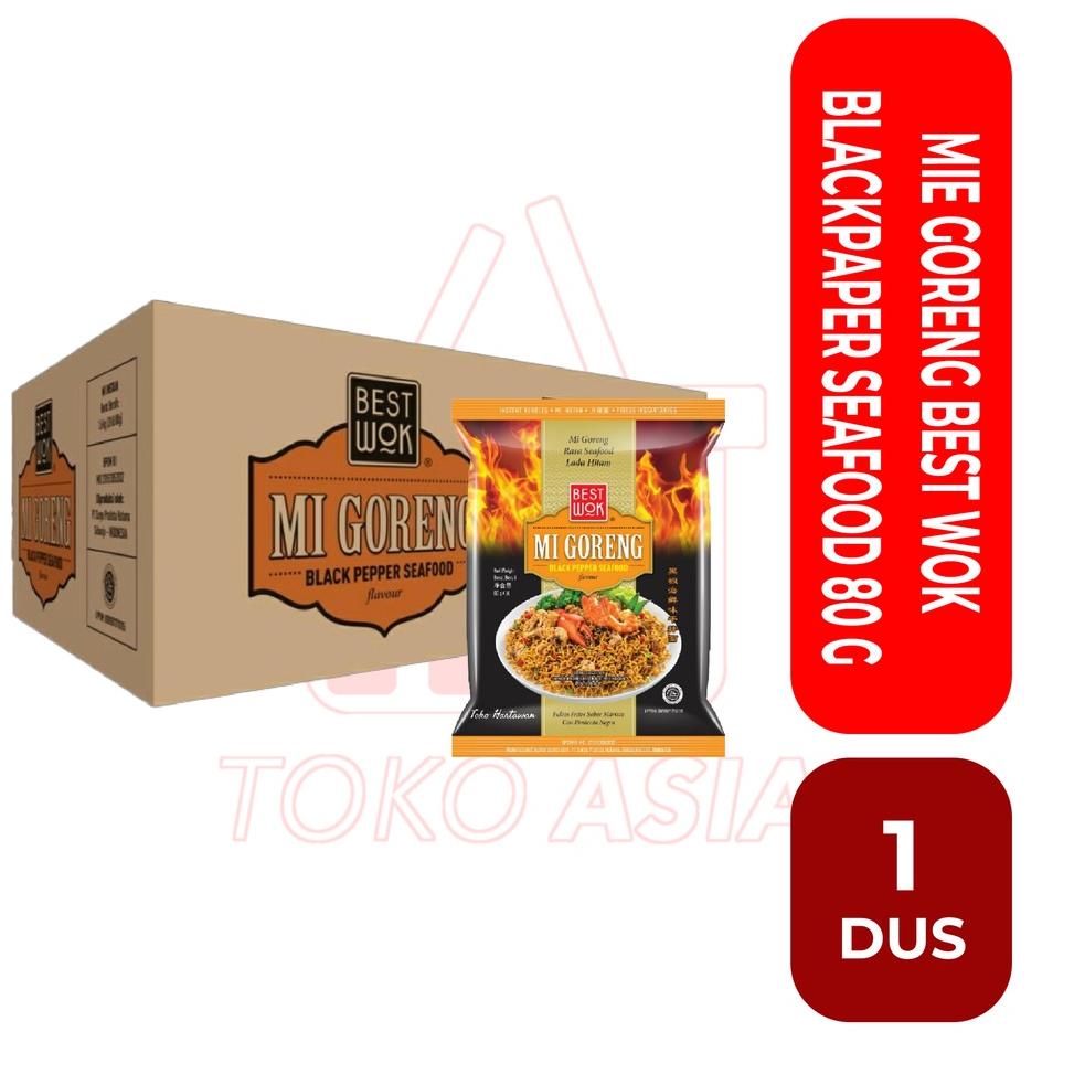 

<U-AXW> <㊛> MIE GORENG BEST WOK BLACKPEPPER SEAFOOD 80G 1 DUS |banyak diminati>