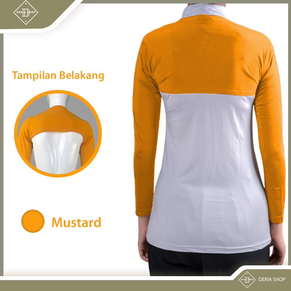 Manset Bolero Lengan Panjang Sambung Wanita Polos Bahan Spandek Balon Daleman Baju Perempuan Hitam P