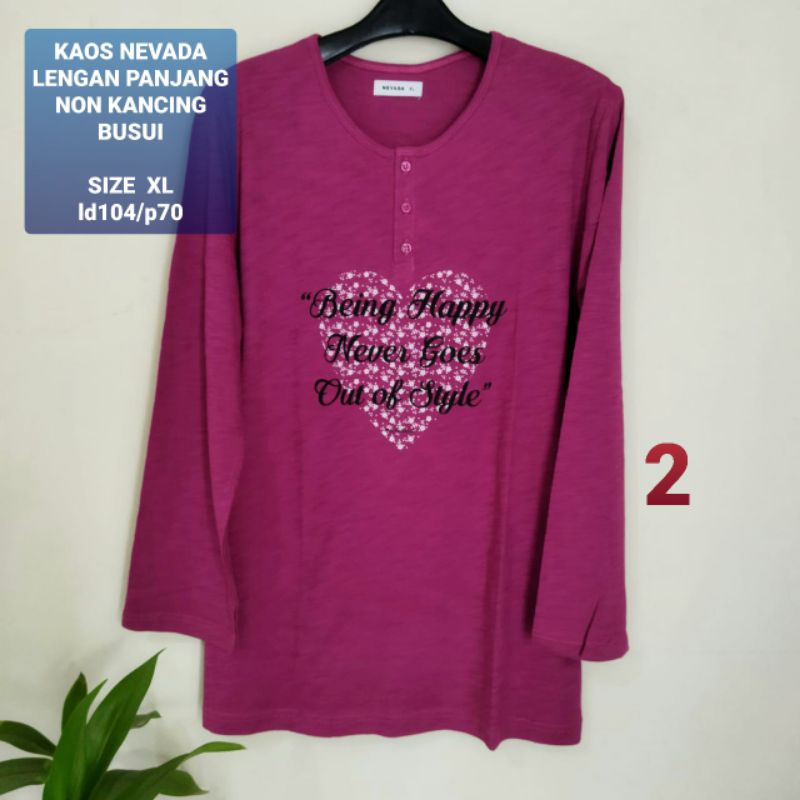 KAOS CEWEK PHENOMENAL CHISEL NEVADA INTWO LENGAN PANJANG