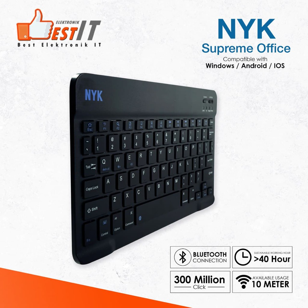 Mini Wireless Bluetooth Keyboard Slim NYK BT-90 Keyboard Bluetooth