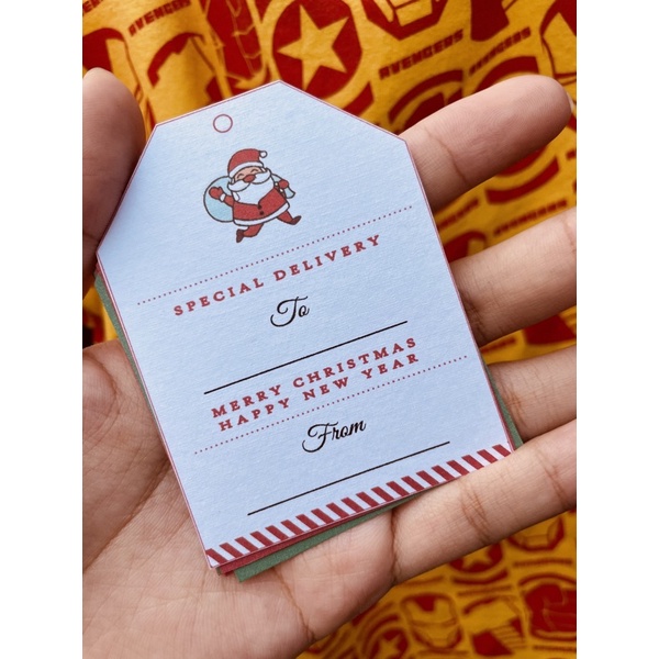 

20 PCS christmas hangtag, christmas packing, natal, hangtag natal, stiker natal, sticker natal custom, hangtag tahun baru, happy new year hangtag