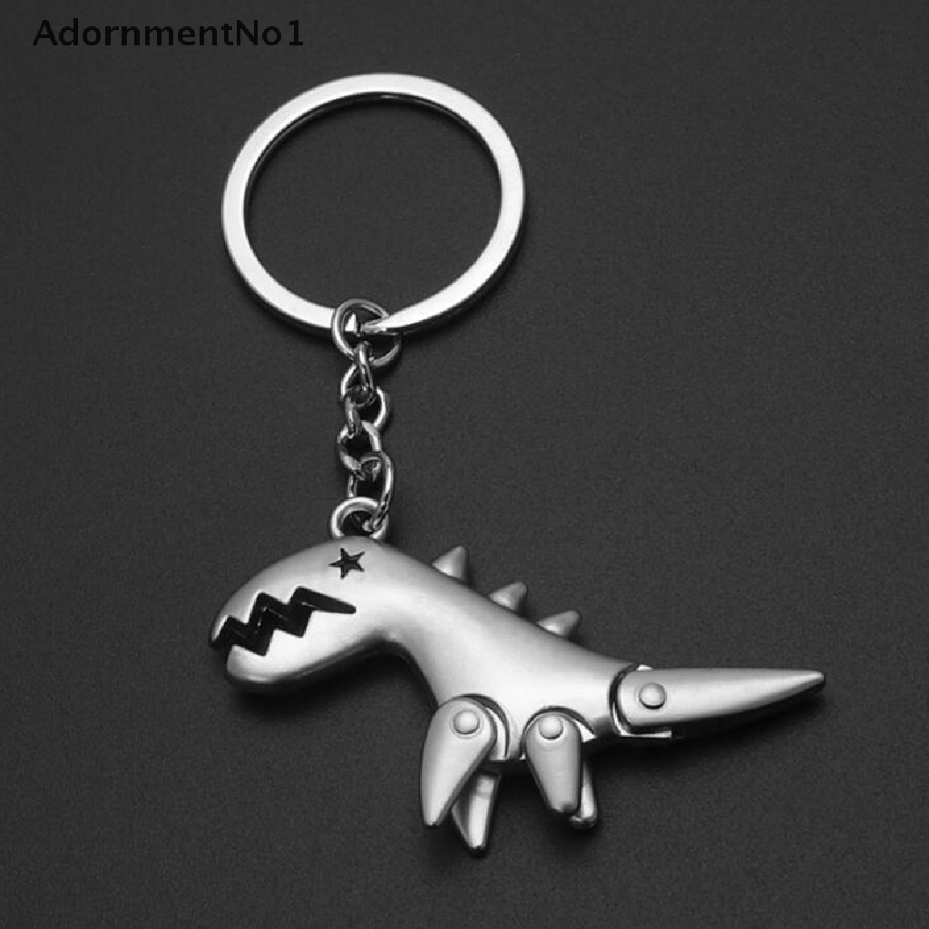 (AdornmentNo1) Gantungan Kunci Bentuk Dinosaurus Bahan Metal Untuk Hadiah