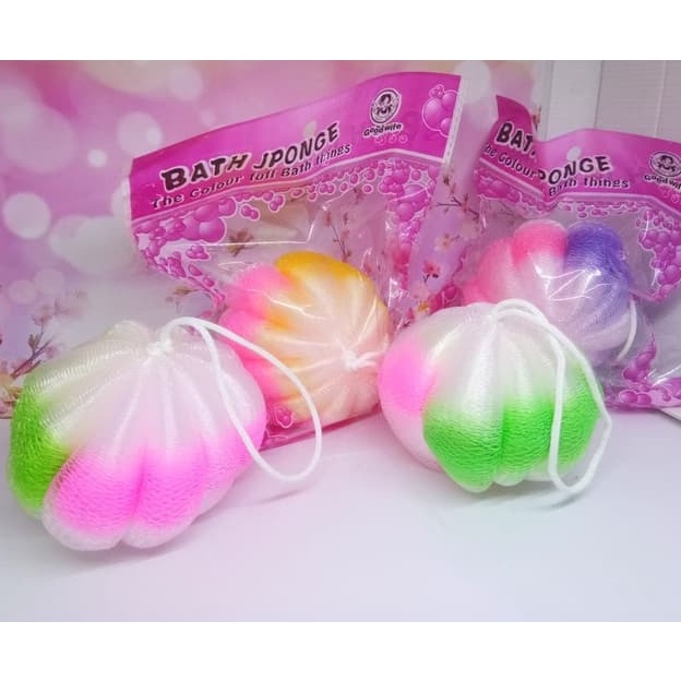 SPONS MANDI / BATH SPONGE MODEL BAWANG / LABU TEBAL 35 GRAM