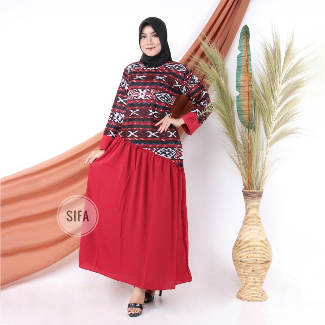 Couple Batik Keluarga Gamis Lonceng Model Jazz Gamis Jazzy Couple Gamis Batik Kerah Jazz Batik Murah