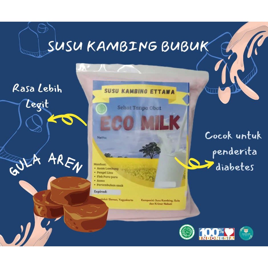 

Susu kambing bubuk etawa goat milk gula aren asli