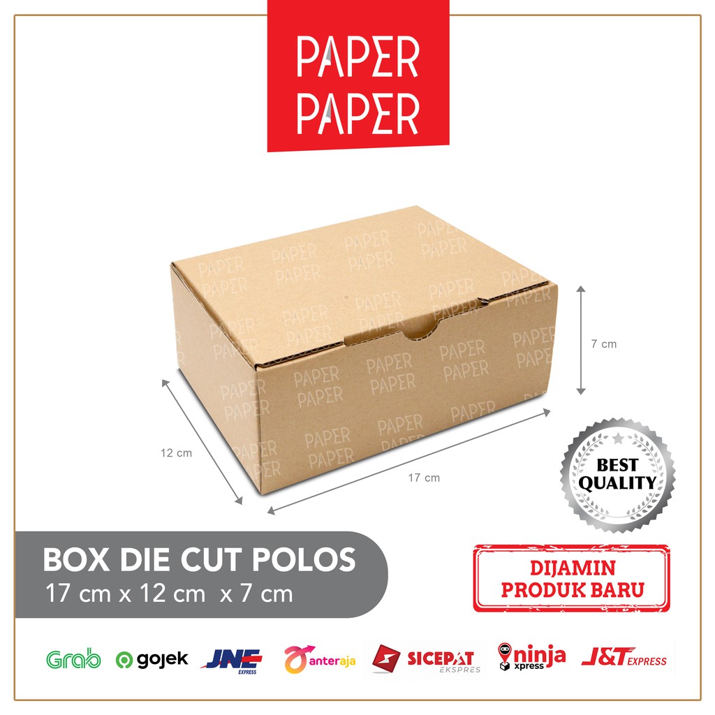 

Kardus Box Karton Die Cut 17x12x7 Polos - Baru - Murah