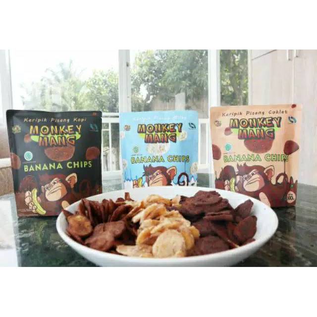 

Monkey Mang Banana Chips (kripik pisang) si umang 100gr